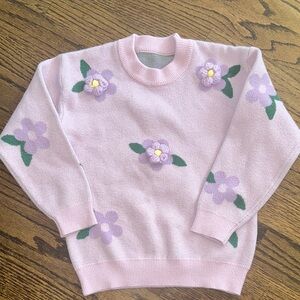Floral Pink Sweater
